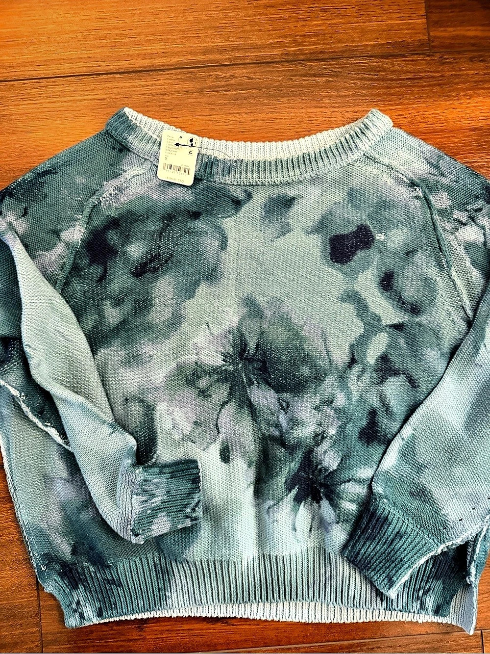 Free people Abstract floral Knit Sweater Size Medium